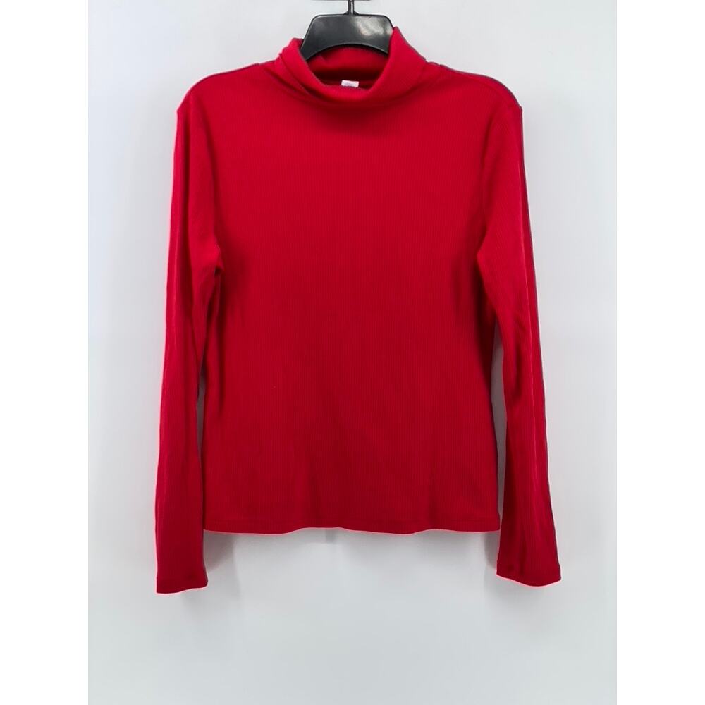 Old Navy Women's Red Solid Knit Pullover Turtlene… - image 1